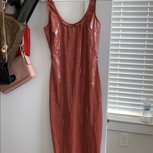 Latex nude dress